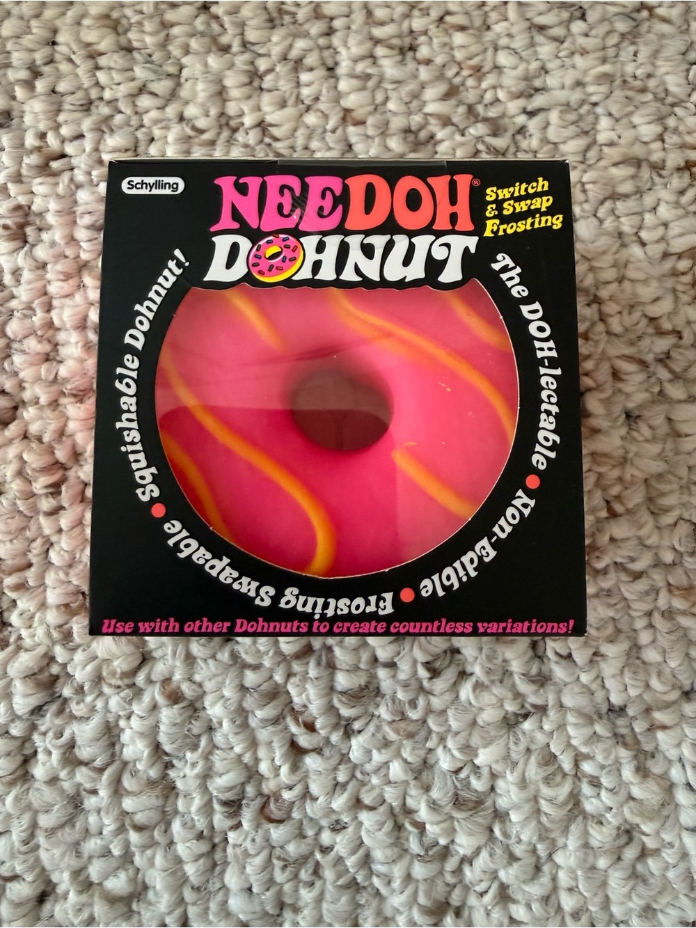 Schylling NeeDoh Dohnut Pink NEW NIB HTF
